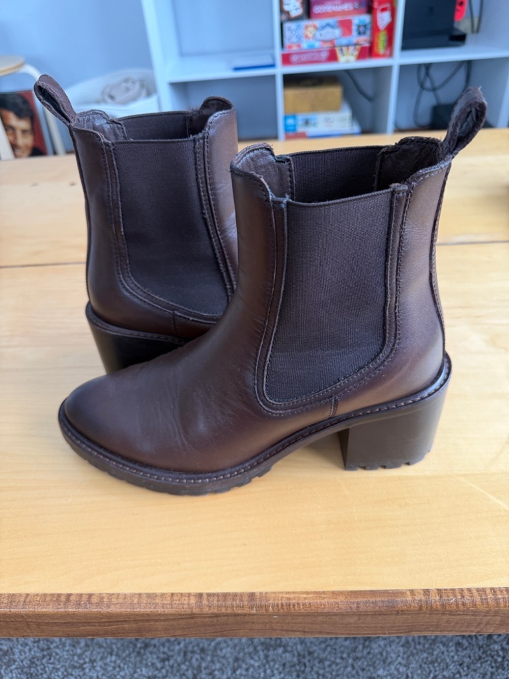 Thursday Boot Company Knockout Brown Leather Heeled Chelsea Boots